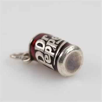 James Avery Sterling Silver Enamel Dr. Pepper Charm