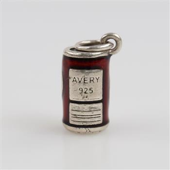 James Avery Sterling Silver Enamel Dr. Pepper Charm