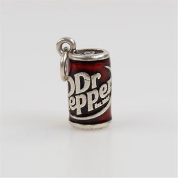James Avery Sterling Silver Enamel Dr. Pepper Charm