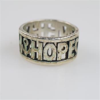 James Avery Sterling Silver Faith,Hope & Love Ring