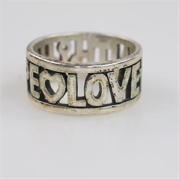 James Avery Sterling Silver Faith,Hope & Love Ring