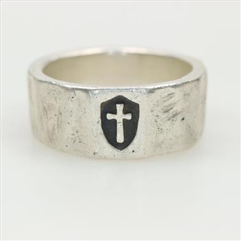 James Avery Sterling Silver Forged Faith, Love And Hope Band