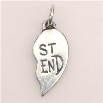 James Avery Sterling Silver Half Heart Pendant