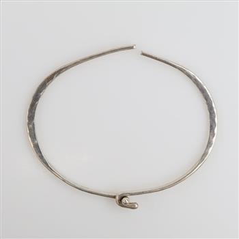 James Avery Sterling Silver Hammered Hook On Cuff Bracelet