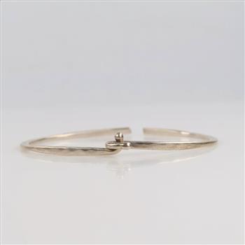 James Avery Sterling Silver Hammered Hook On Cuff Bracelet