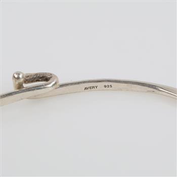 James Avery Sterling Silver Hammered Hook On Cuff Bracelet