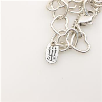 James Avery Sterling Silver Hearts Charm Bracelet