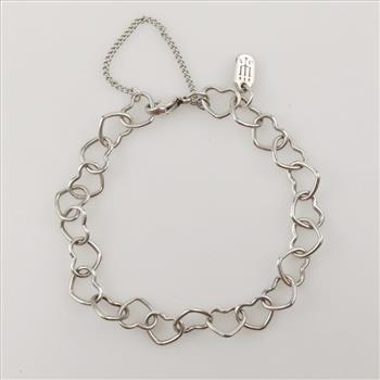 James Avery Sterling Silver Hearts Charm Bracelet