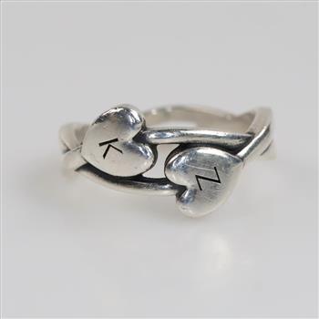 James Avery Sterling Silver Hearts Entwined Ring