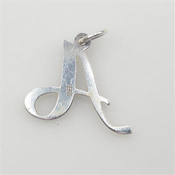 James Avery Sterling Silver Large Script Initial Pendant