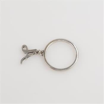 James Avery Sterling Silver Script Initial Dangle Ring
