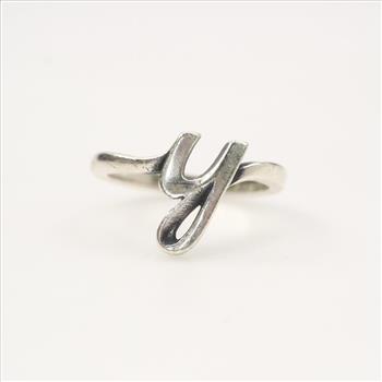 James Avery Sterling Silver Script Initial Ring