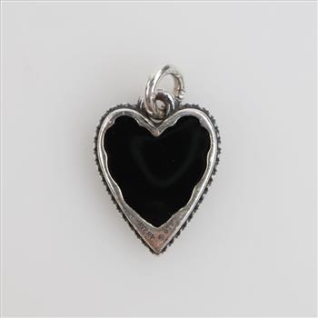James Avery Sterling Silver Small Enamel Heart Charm