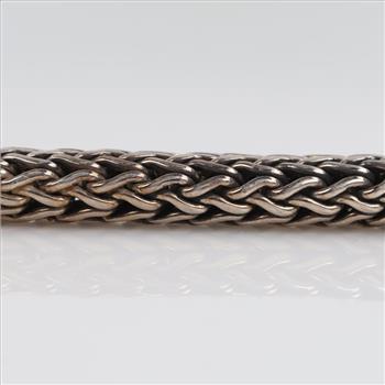 James Hardy Sterling Silver Black Sapphire Naga Bracelet -Evaluated By Certified Gemologist-AGS/GIA