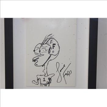 Jamie Foxx Signature On Black And White Drawing