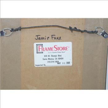 Jamie Foxx Signature On Black And White Drawing