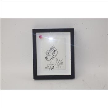 Jamie Foxx Signature On Black And White Drawing