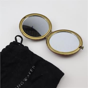 Jay Strongwater Multi-color Stone Butterfly Compact Mirror