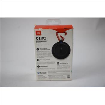 JBL Clip 2 Portable Bluetooth Speaker, Black