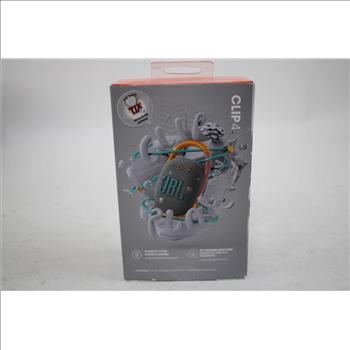 JBL Clip4 Bluetooth Speaker, Pink/Gray/Orange
