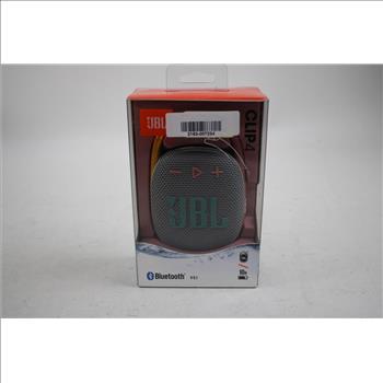JBL Clip4 Bluetooth Speaker, Pink/Gray/Orange