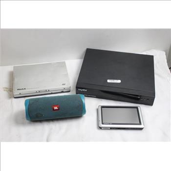 Jbl Speaker, Portable Dvd, Video Recorder, Power Adapters And Cables