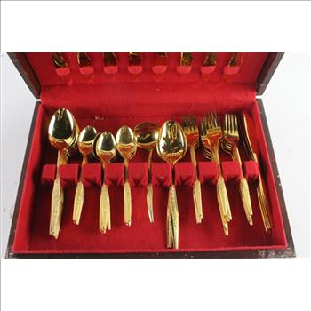 JH Carlyle Golden Bouquet Gold Electroplate Flatware