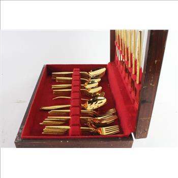 JH Carlyle Golden Bouquet Gold Electroplate Flatware