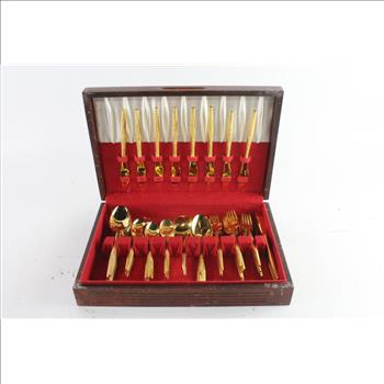 JH Carlyle Golden Bouquet Gold Electroplate Flatware