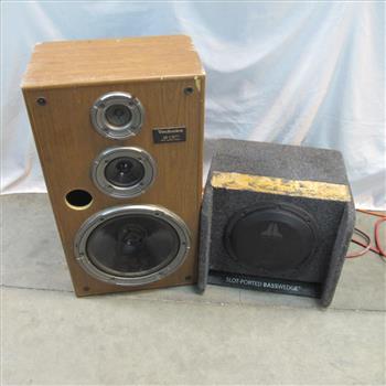 JL Audio Slot-Ported Basswedge Speaker & Technics 3 Way Speaker System