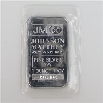 JM Metals Fine Silver 1 Troy Oz Bar