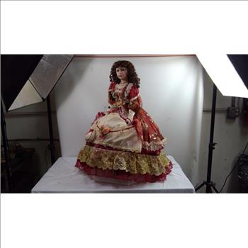 J.Misa Collection Victorian-Style 42" Porcelain Umbrella Doll