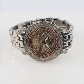 Joe Rodeo Classic 3.50cts TW Diamond Chronograph Watch-Evaluated By Our Certified Gemologist-AGS/GIA