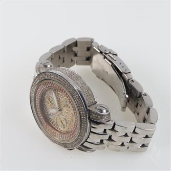 Joe Rodeo Classic 3.50cts TW Diamond Chronograph Watch-Evaluated By Our Certified Gemologist-AGS/GIA