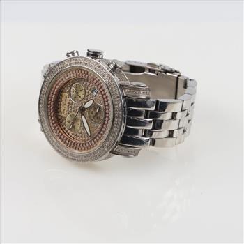 Joe Rodeo Classic 3.50cts TW Diamond Chronograph Watch-Evaluated By Our Certified Gemologist-AGS/GIA