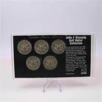 John F. Kennedy Silver Clad Half Dollar Collection 1965-1969