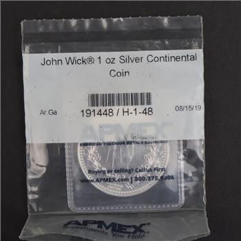John Wick Fine Silver 1oz Continental Coin