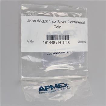 John Wick Fine Silver 1oz Round, In Original Packaging