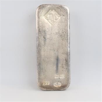 Johnson Matthey Fine Silver 100 Oz Bar
