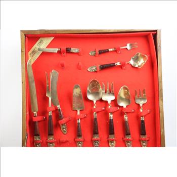 Johny's Gems Bronze Flatware In Case