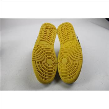 Jordan 1 Mid Yellow/Black/White Sneakers, Men's 8