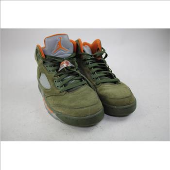 Jordan 1 Navy Men's Size 11 Sneakers, Jordan 5 Retro Olive Size 10.5 Sneakers, 2 Pieces
