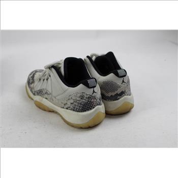 Jordan 11 Retro Low Snake Light Bone Sneakers, Size 6Y