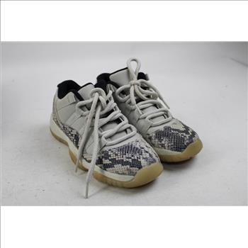 Jordan 11 Retro Low Snake Light Bone Sneakers, Size 6Y