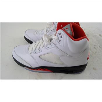 Jordan 5 Retro Fire Silver Tounge Mens Shoes Size 11