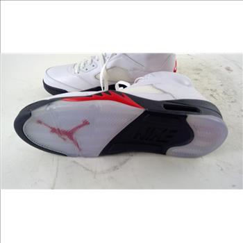 Jordan 5 Retro Fire Silver Tounge Mens Shoes Size 11