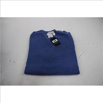 Joseph Abboud Extra Fine Merino Wool Sweater, Blue, XL