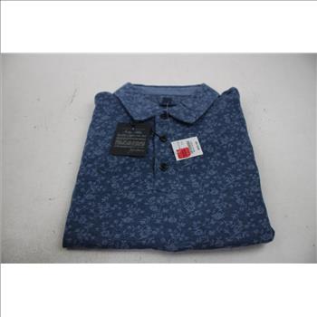 Joseph Abboud Indigo Blue Shirt, Extra Fine Merino Wool Blue Sweater, XL, 2 Pieces