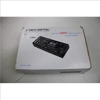 J-Tech Digital Audio Extractor, Audio Cable, HDMI Splitter, HDMI Cable, 4 Pieces