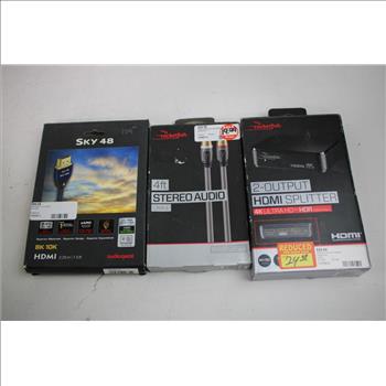 J-Tech Digital Audio Extractor, Audio Cable, HDMI Splitter, HDMI Cable, 4 Pieces